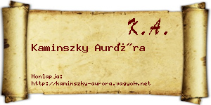 Kaminszky Auróra névjegykártya